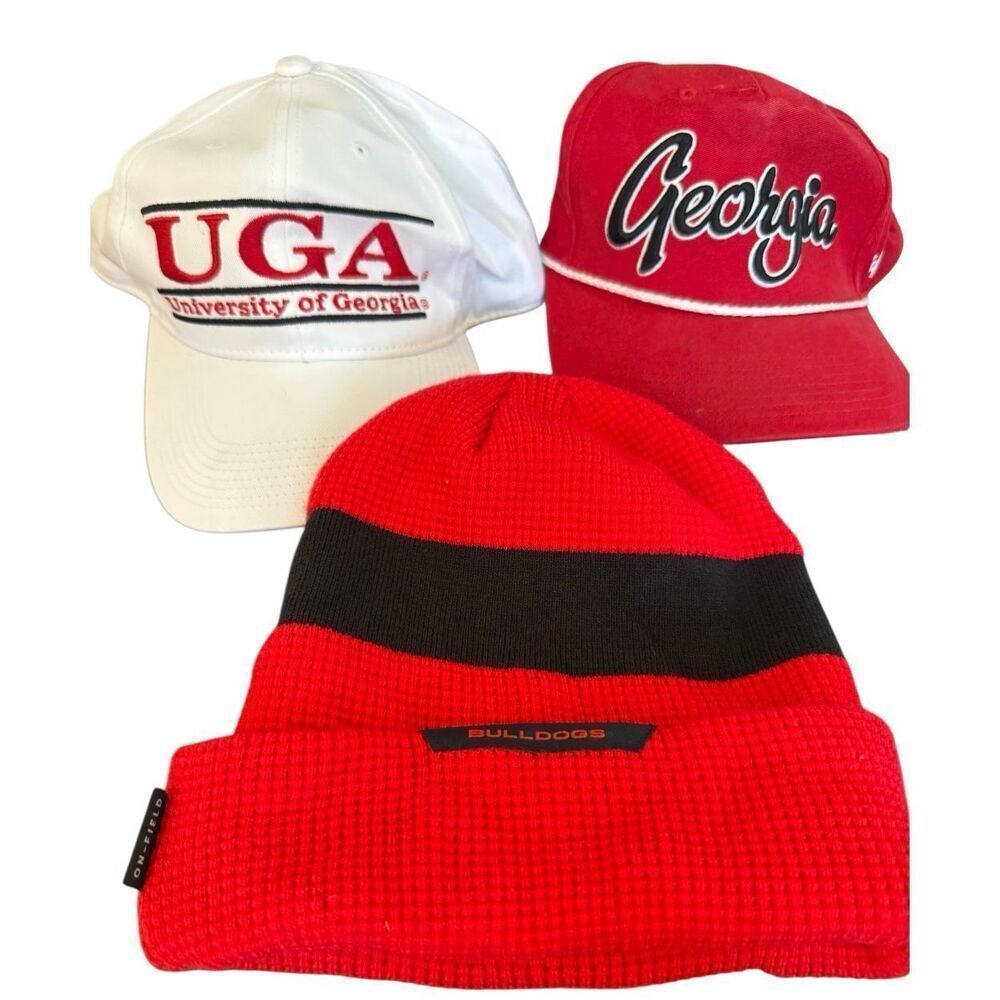 University of Georgia Bulldogs trucker hat and beanie bundle one size unisex